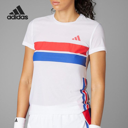 Adidas/阿迪达斯正品CLIMACOOL女士网眼透气运动短袖JD7326
