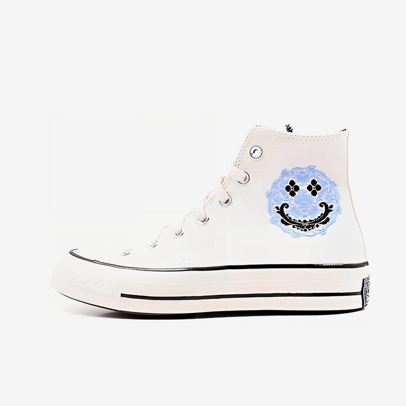 Converse/匡威正品运动男女同款刺绣浮雕高帮帆布休闲鞋A04487C