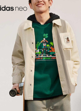 Adidas/阿迪达斯正品Neo U VBE JKT 2情侣运动衬衫外套IK5085