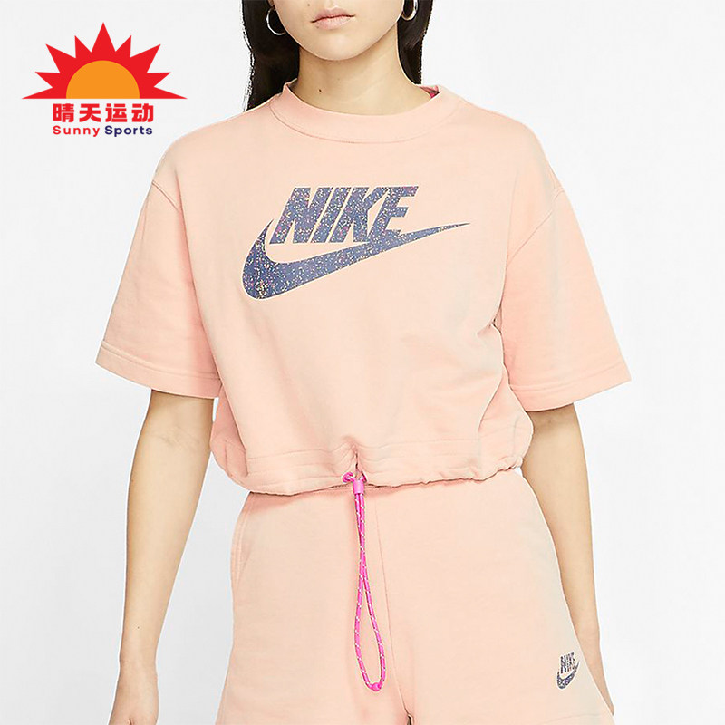 Nike/耐克正品2025女士日常圆领套头透气印花运动短袖CJ2276-287