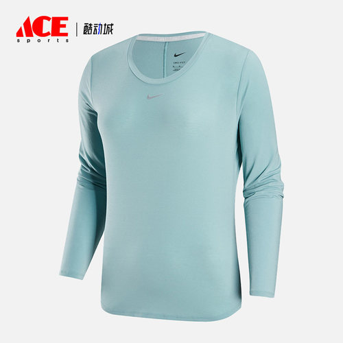 Nike/耐克正品圆领长袖T恤新款女蓝色运动长袖T恤DD0621-309
