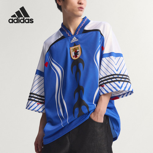Adidas/阿迪达斯正品夏季男士足球针织V领球衣短袖T恤KD5984