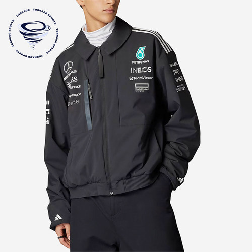 Adidas/阿迪达斯正品2025新款男士经典时尚翻领夹克外套JX0748
