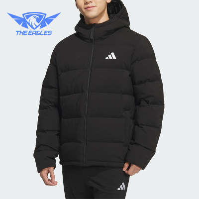 Adidas/阿迪达斯正品2025男士日常经典运动保暖连帽羽绒服KF4400