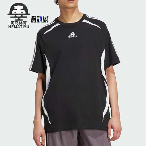 Adidas/阿迪达斯正品2025夏季款男士休闲运动圆领足球短袖KE0145
