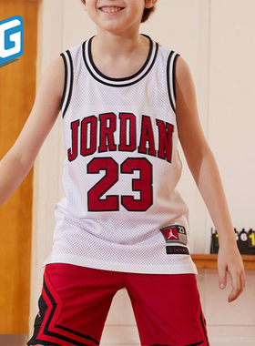 Nike/耐克正品JORDAN大童针织网眼运动背心T恤JD2122087GS-002