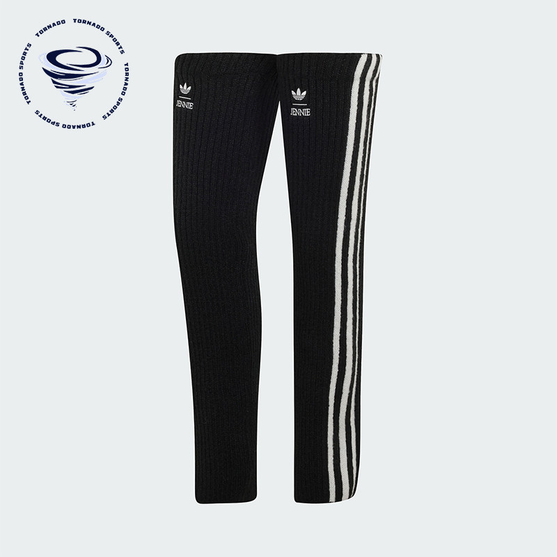 Adidas/阿迪达斯正品三叶草女士时尚简约高筒护腿袜套LD4843
