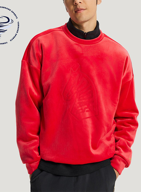 Adidas/阿迪达斯正品2025冬季款男士日常圆领套头宽松卫衣KE4069