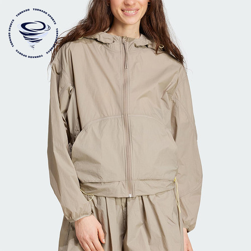 Adidas/阿迪达斯正品2025春季新款女士连帽休闲短款外套JC5115