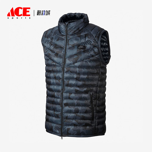 Nike/耐克正品新款男黑灰蓝色运动休闲经典羽绒马甲823682-021