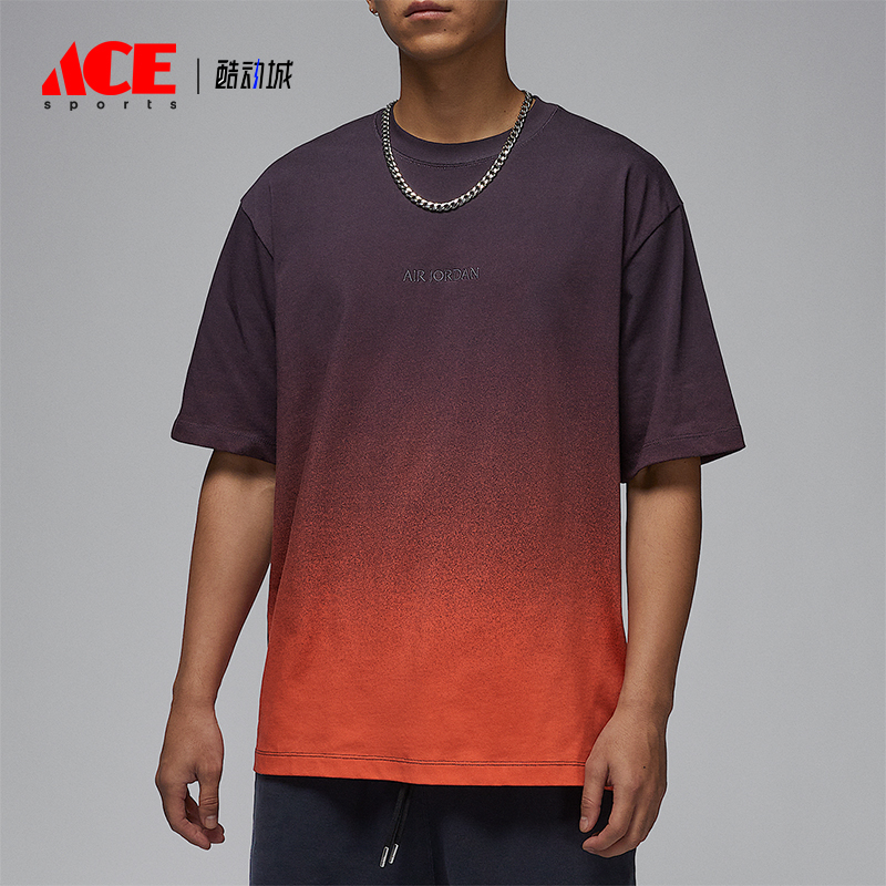 Nike/耐克正品JORDAN男士渐变时尚透气宽松短袖HJ2317-045