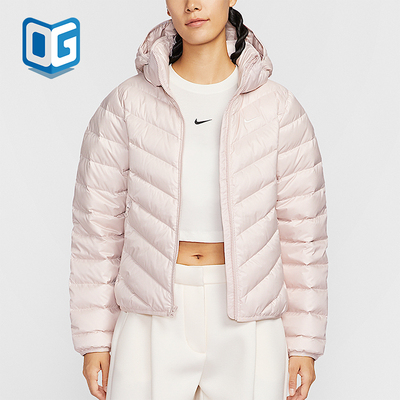 Nike/耐克正品冬季女士透气拉链连帽简约保暖羽绒服HV5106-667