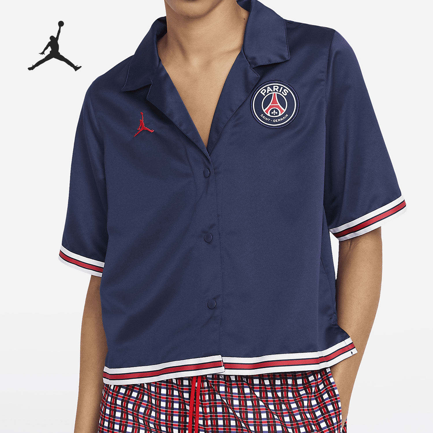 Nike/耐克正品 Jordan 新款巴黎圣日耳曼女子休闲T恤 DC3820-410