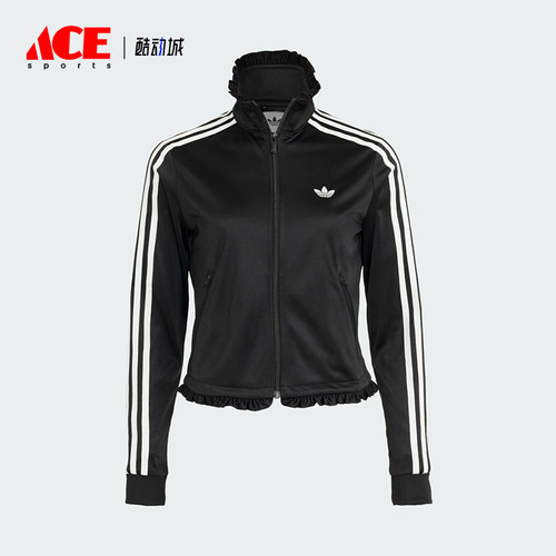 Adidas/阿迪达斯正品三叶草女士精致顺滑褶皱夹克外套LG4308