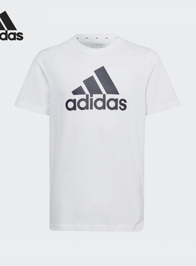 Adidas/阿迪达斯正品夏季新款大童圆领透气休闲短袖IB1670