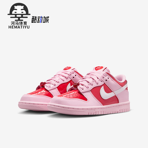 Nike/耐克正品Dunk Low GS女子大童经典低帮系带运动鞋IQ0218-663