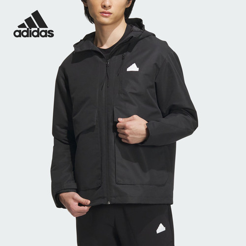 Adidas/阿迪达斯正品当季新款男士梭织运动连帽外套IT3951