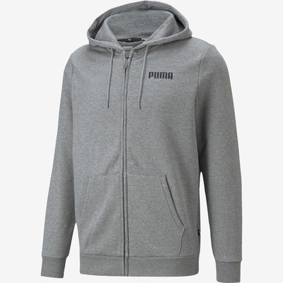 PUMA彪马正品男款Essentials基础休闲全拉链连帽卫衣847242-02