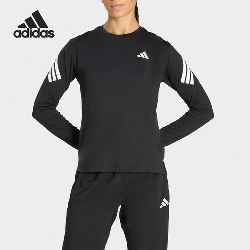 Adidas/阿迪达斯正品春季女士跑步运动长袖圆领透气T恤KE6840