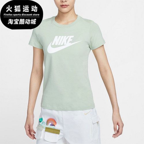 耐克女士圆领针织简约短袖T恤