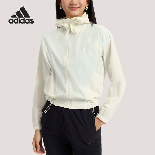 Adidas/阿迪达斯正品2026女士梭织连帽夹克早春薄外套KH2713