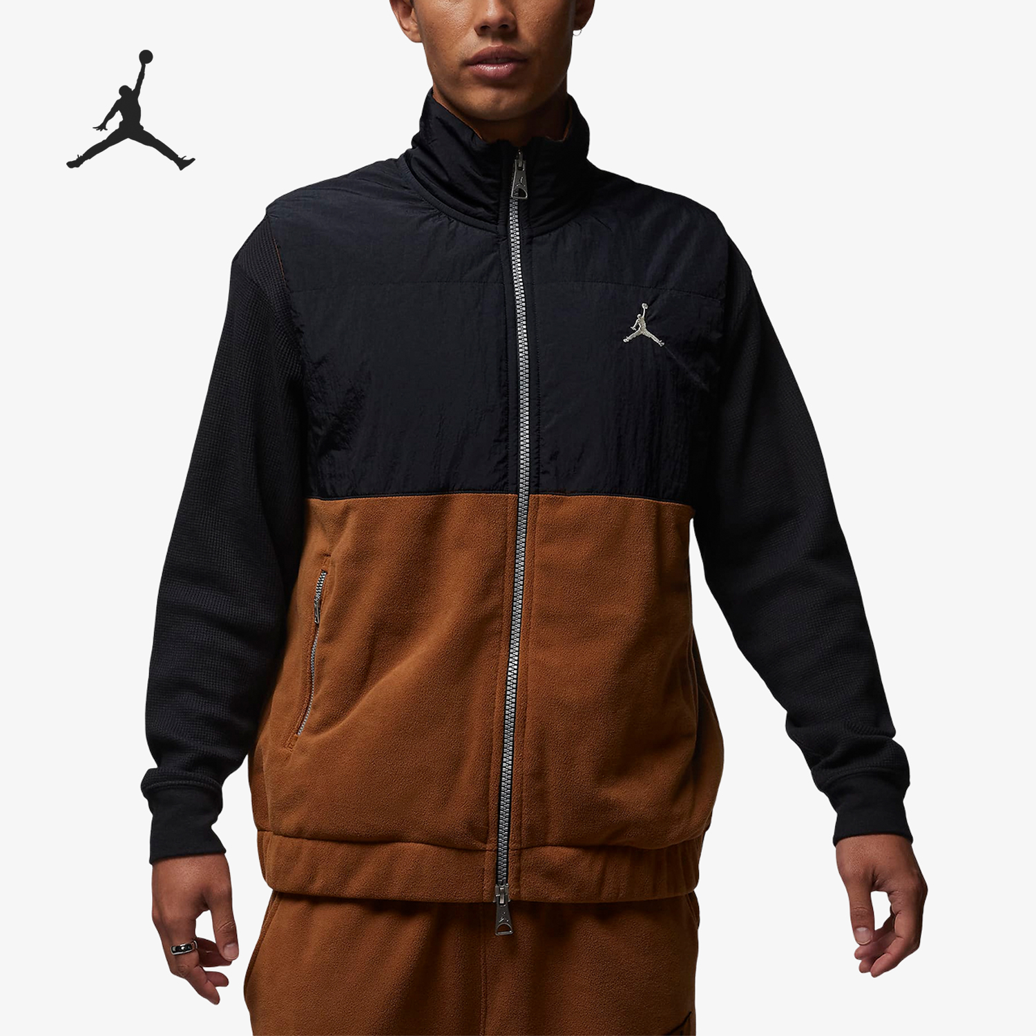 Nike/耐克官方正品JORDAN男士时尚拼接保暖运动棉马甲FD8629-281