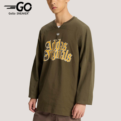 Adidas/阿迪达斯正品三叶草男士宽松针织经典字母印花T恤KT3038