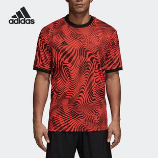 阿迪达斯正品 男子休闲运动足球短袖 TAN JSY T恤CW7397 ENG Adidas