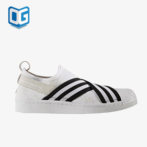 Adidas/阿迪达斯正品三叶草男女轻便经典低帮一脚蹬板鞋BY2881