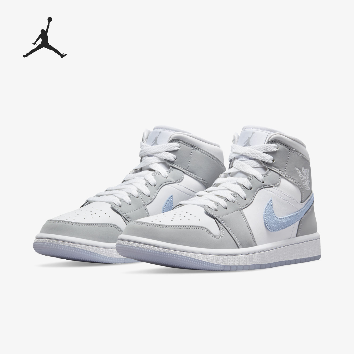 Nike/耐克正品 Jordan 1 Mid AJ1 女子中帮经典板鞋 BQ6472-105