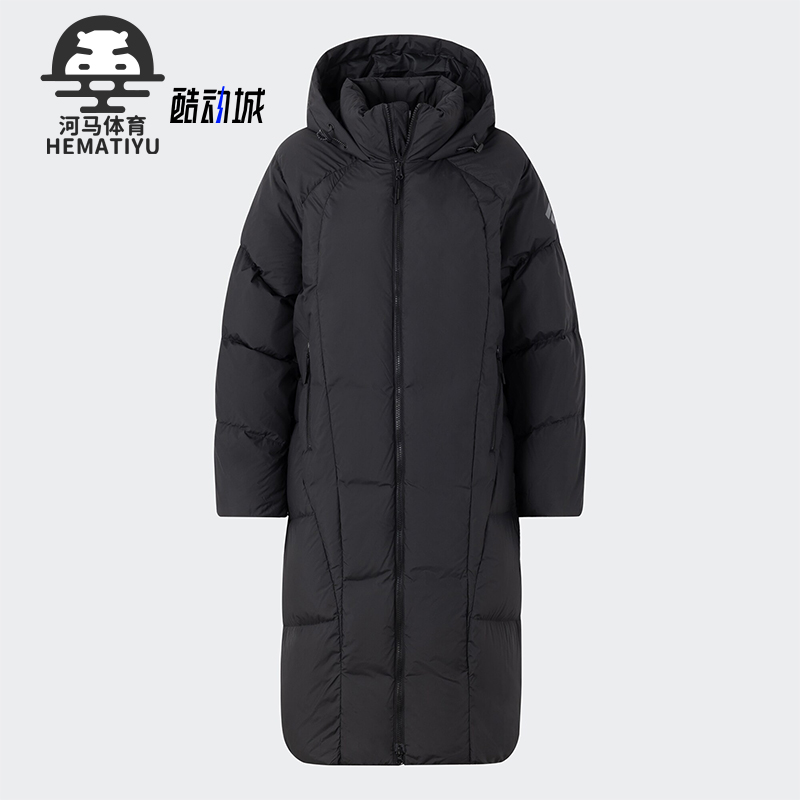 阿迪达斯女士休闲宽松连帽羽绒服