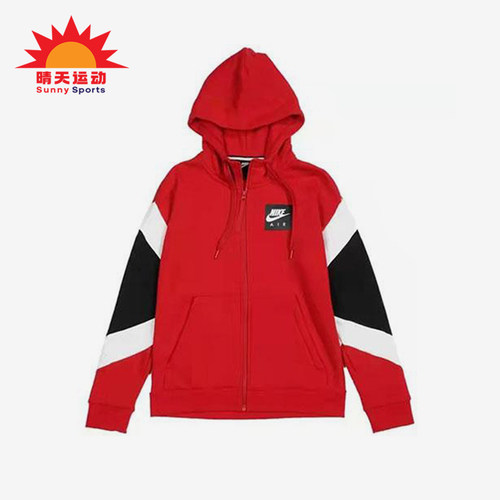 Nike/耐克正品小童拼接休闲拉链加绒加厚连帽外套HA4850-678