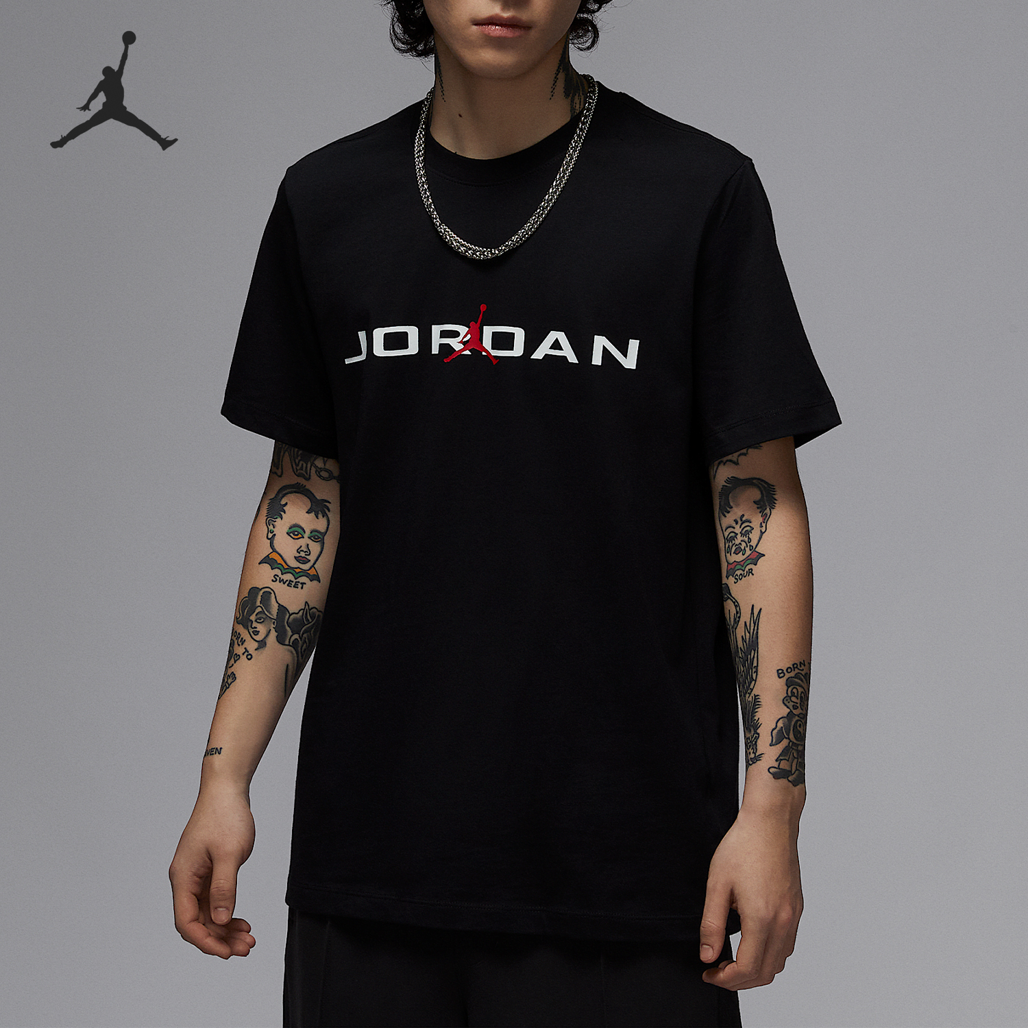 Nike/耐克官方正品JORDAN男士针织日常休闲运动短袖IB7354-010