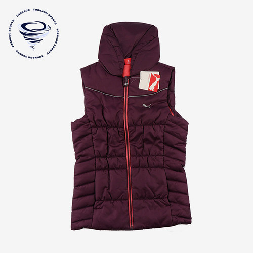 Puma/彪马正品冬季大童保暖复古拉链经典运动棉马甲829885-02