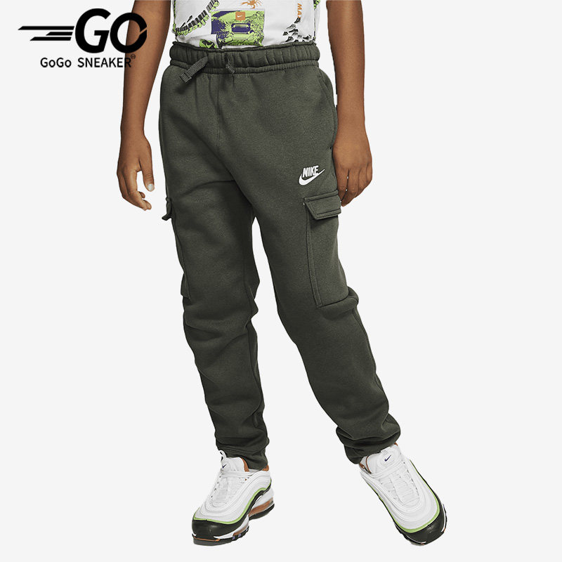 Nike/耐克正品大童休闲宽松针织加绒运动长裤CQ4298-325