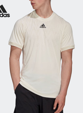 Adidas/阿迪达斯正品 新款男子网球运动圆领短袖T恤 H31412