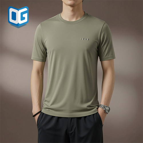 Adidas/阿迪达斯正品圆领宽松风男橄榄绿经典短袖休闲T恤KQ5316