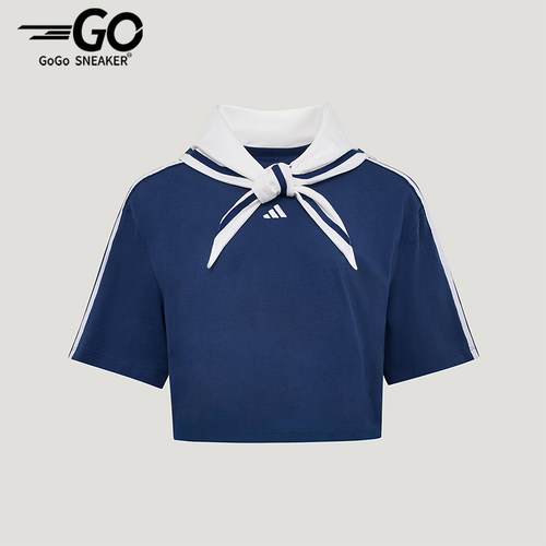 Adidas/阿迪达斯正品夏季款女士宽松短款休闲短袖T恤KY7755