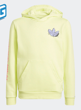 Adidas/阿迪达斯正品三叶草2021大童运动连帽休闲卫衣H22640