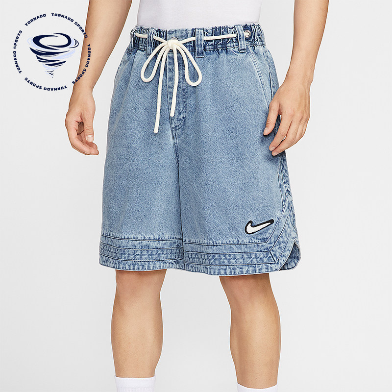 Nike/耐克正品夏季男士复古柔软牛仔布经典篮球短裤HV1914-436