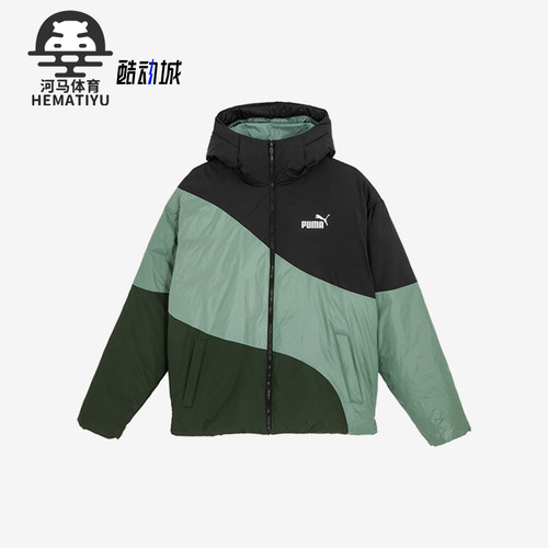彪马男士拼接保暖休闲羽绒服