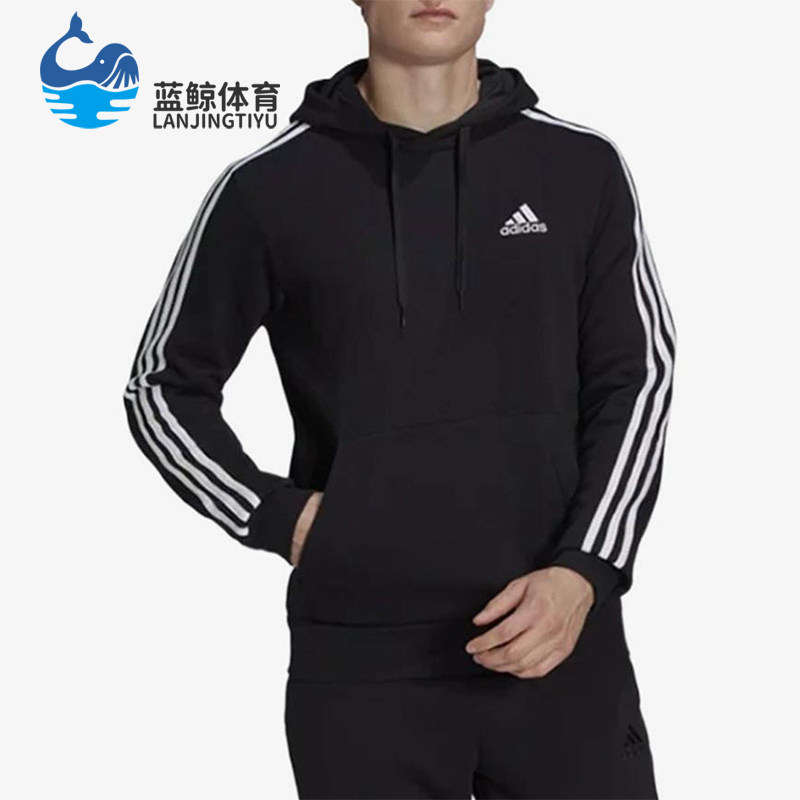 Adidas/阿迪达斯正品春秋男士印花抽绳经典连帽长袖卫衣GK9072