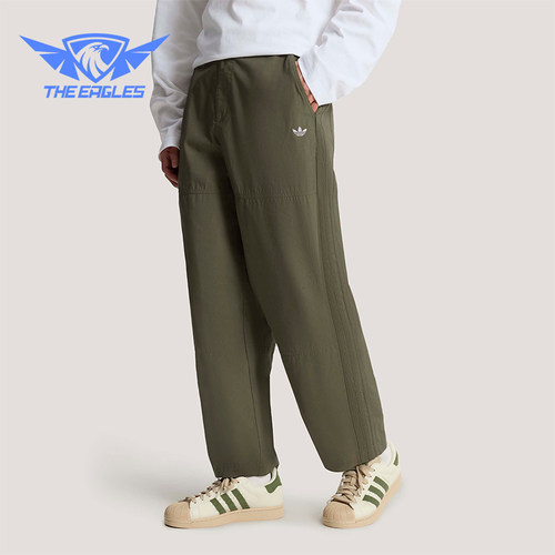 Adidas/阿迪达斯正品三叶草男士宽松经典休闲耐穿梭织长裤KT3044