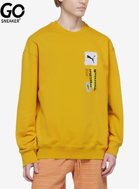 Puma/彪马正品春季新款女士印花简约经典休闲卫衣套头衫536303-85