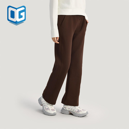 Adidas/阿迪达斯正品2025冬季款女士日常针织直筒运动长裤KH2686