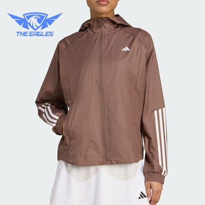Adidas/阿迪达斯正品新款女士防风连帽经典舒适长袖夹克JX7381
