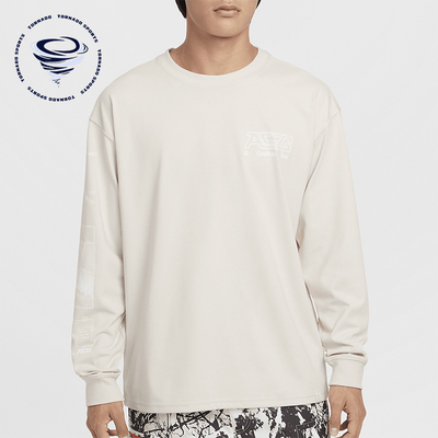 耐克男士圆领简约柔软长袖T恤