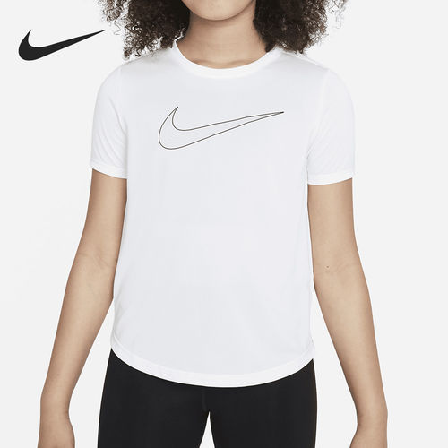 Nike/耐克正品新款One Dri-FIT大童女孩短袖上衣DD7639-100