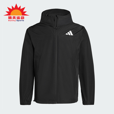 Adidas/阿迪达斯正品WOVENJACKET新款男女经典黑色夹克外套IB7052