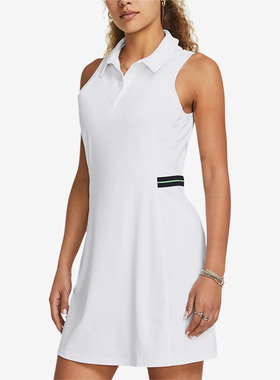 UA/安德玛正品Empower Dress女子简约休闲翻领连衣裙1382818-100